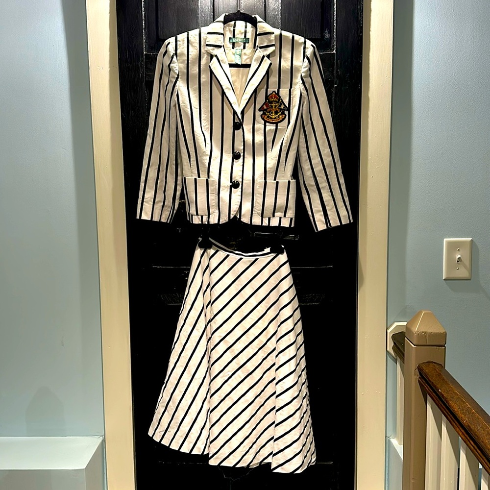 Blazer only: Ralph Lauren, never worn, beautiful details